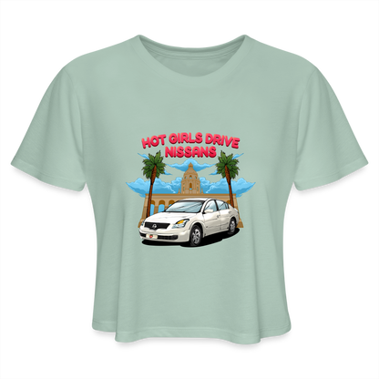 Hot Girls Drive Nissans - dusty mint blue