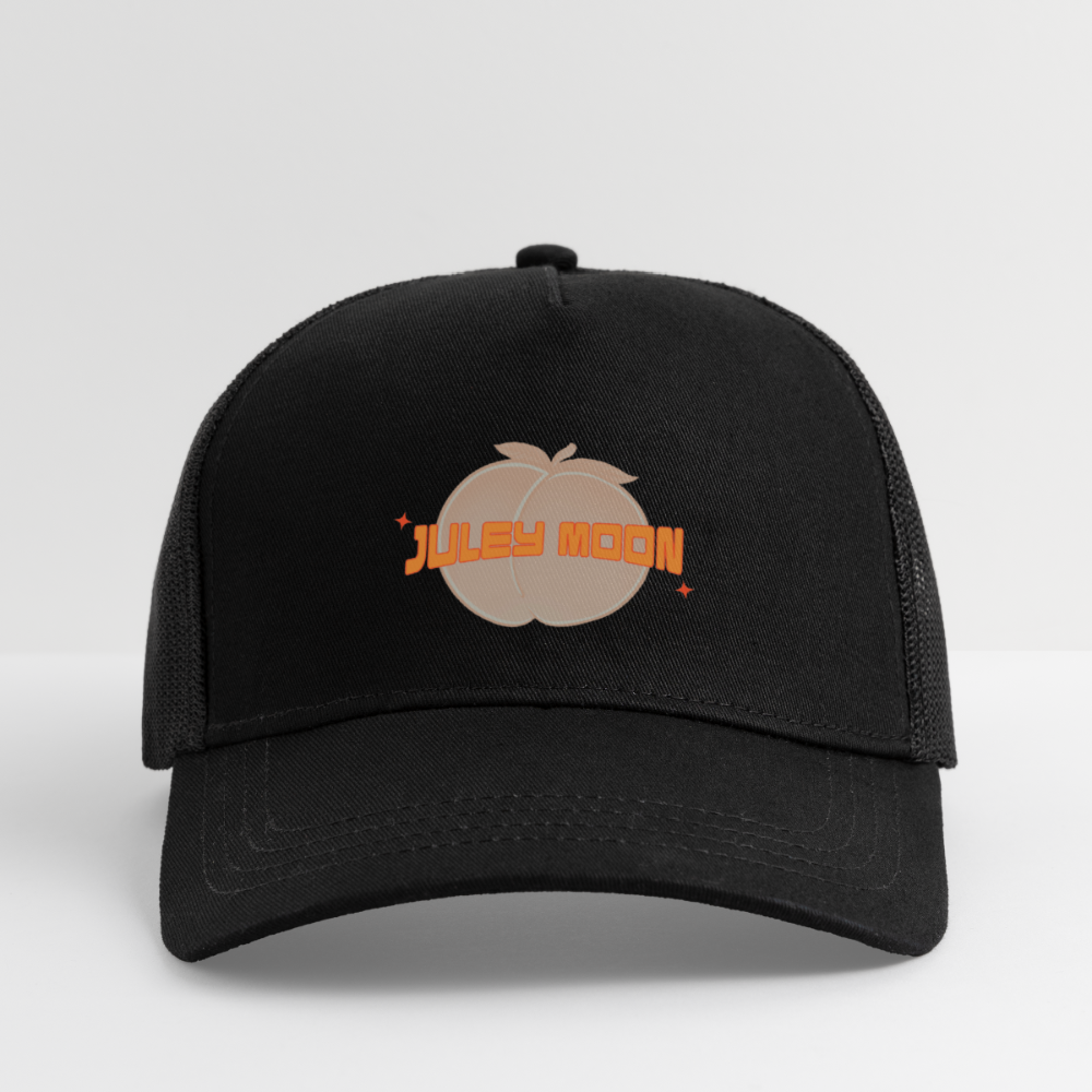 Peachy Snapback Baseball Cap - black/black