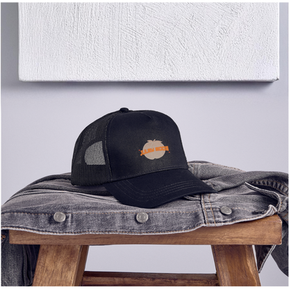 Peachy Snapback Baseball Cap - black/black