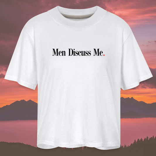 Men Discuss Me Women's Boxy Tee